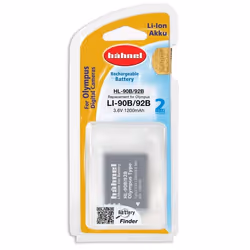 Hahnel HL-90B/92B, Olympus, 1200 mAh, 3.6 V, Lithium-Ion (Li-Ion)
