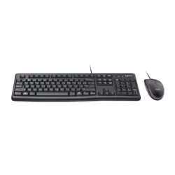 Logitech Desktop MK120, Wired, USB, QWERTY, Black, Mouse included