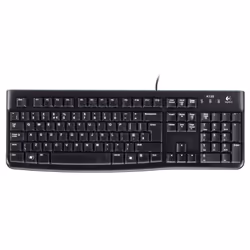 Logitech K120 Corded Keyboard, Wired, USB, QWERTZ, Black