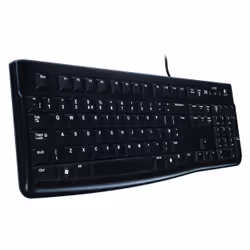 Logitech K120 Corded Keyboard, Wired, USB, QWERTZ, Black