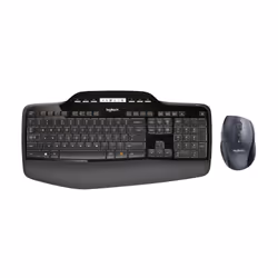 Logitech Wireless Desktop MK710, Full-size (100%), Wireless, RF Wireless, QWERTY, Black, Mouse included