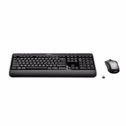 Logitech MK520, Full-size (100%), Wireless, RF Wireless, QWERTY, Black, Mouse included