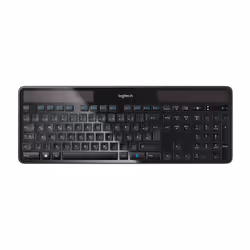 Logitech Wireless Solar Keyboard K750, Full-size (100%), Wireless, RF Wireless, QWERTZ, Black