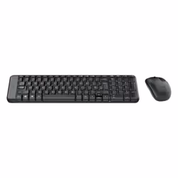Logitech Wireless Combo MK220, Full-size (100%), Wireless, RF Wireless, QWERTZ, Black, Mouse included