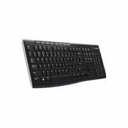 Logitech Wireless Keyboard K270, Full-size (100%), Wireless, RF Wireless, QWERTY, Black
