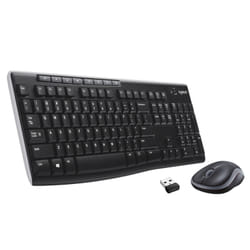 Logitech 920-004508 keyboard Mouse included Home RF Wireless QWERTY US International Black, Silver
