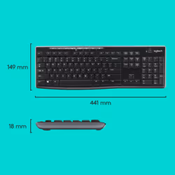 Logitech 920-004508 keyboard Mouse included Home RF Wireless QWERTY US International Black, Silver - Additional view 7