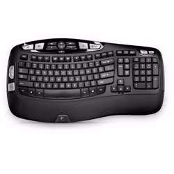 Logitech Wireless Keyboard K350, Full-size (100%), Wireless, RF Wireless, QWERTZ, Black