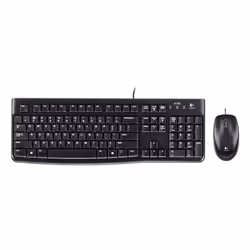 Logitech Desktop MK120, Full-size (100%), Wired, USB, QWERTZ, Black, Mouse included