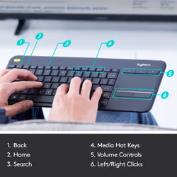Logitech Wireless Touch Keyboard K400 Plus - Additional view 7