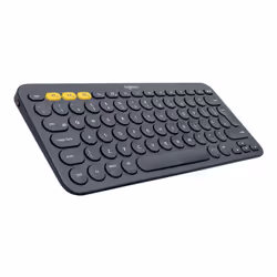 Logitech K380 Multi-Device Bluetooth Keyboard, Mini, Wireless, Bluetooth, AZERTY, Grey