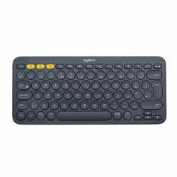 Logitech K380 Multi-Device Bluetooth Keyboard, Mini, Wireless, Bluetooth, QWERTY, Grey