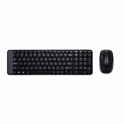 Logitech Wireless Combo MK220, Full-size (100%), Wireless, USB, Black, Mouse included