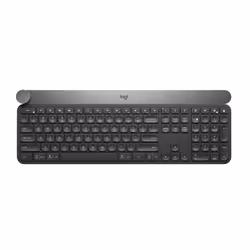 Logitech Craft Advanced keyboard with creative input dial, Full-size (100%), Wireless, RF Wireless + Bluetooth, QWERTY, Black ...