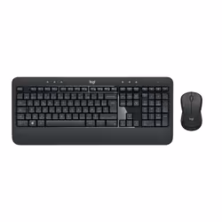 Logitech MK540 Advanced, Wireless, USB, Membrane, AZERTY, Black, White, Mouse included