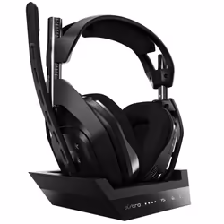ASTRO Gaming A50 Wireless + Base Station for PlayStation 4/PC, Wireless, Gaming, 20 - 20000 Hz, 370 g, Headset, Black, Silver
