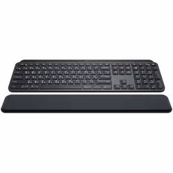 Logitech MX Keys Plus Advanced Wireless Illuminated Keyboard with Palm Rest, Full-size (100%), Wireless, RF Wireless + Blueto ...