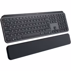 Logitech MX Keys Advanced Wireless Illuminated Keyboard, Full-size (100%), Wireless, RF Wireless + Bluetooth, QWERTY, Graphit ...