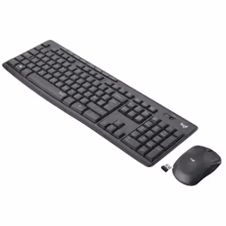 Logitech MK295 Silent Wireless Combo, Full-size (100%), Wired, USB, QWERTY, Graphite, Mouse included