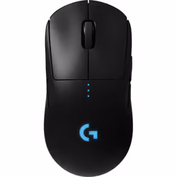 Logitech G PRO Wireless, Ambidextrous, Optical, RF Wireless, 25600 DPI, 1 ms, Black