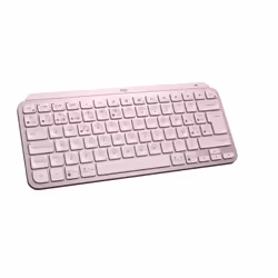 Logitech MX Keys Mini Minimalist Wireless Illuminated Keyboard, Mini, Wireless, RF Wireless + Bluetooth, QWERTY, LED, Pink