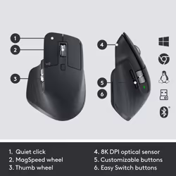 Logitech 920-010932 keyboard Mouse included Office RF Wireless + Bluetooth QWERTY UK International Graphite - Additional view 8