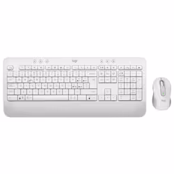 Logitech Signature MK650 Combo for Business, Wireless, Bluetooth, Membrane, QWERTY, White, Mouse included