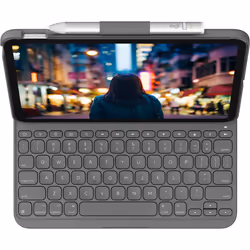Logitech 920-011428 mobile device keyboard QWERTY Danish, Finnish, Norwegian, Swedish Bluetooth Grey - Additional view 2