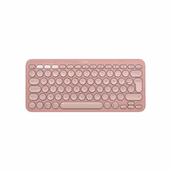 Logitech Pebble Keys 2 K380s, Mini, Wireless, RF Wireless + Bluetooth, Scissor key switch, AZERTY, Pink