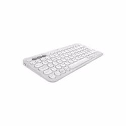 Logitech Pebble Keys 2 K380s, Mini, Wireless, RF Wireless + Bluetooth, Scissor key switch, QWERTY, White