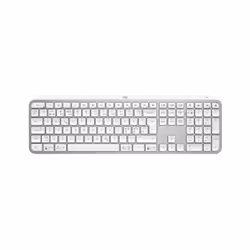 Logitech MX Keys S, Wireless, RF Wireless + Bluetooth, Scissor key switch, QWERTY, LED, Aluminium, White
