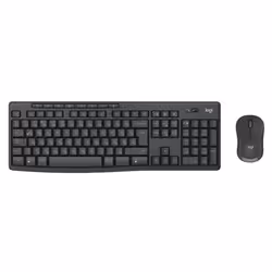 Logitech MK370 Combo for Business, Wireless, RF Wireless + Bluetooth, Mecha-membrane key switch, QWERTY, Graphite, Mouse incl ...