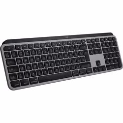 Logitech MX Keys S for Mac keyboard Office RF Wireless + Bluetooth QWERTY US International Aluminium, Black