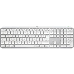 Logitech MX Keys S for Mac keyboard Office RF Wireless + Bluetooth QWERTY US International Aluminium, White