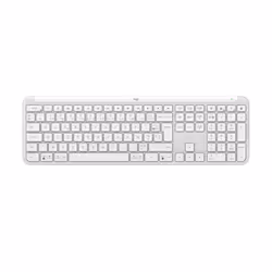 Logitech 920-012454, Full-size (100%), Wireless, RF Wireless + Bluetooth, Scissor key switch, AZERTY, White