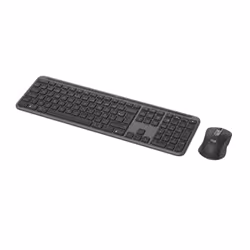Logitech 920-012485, Wireless, RF Wireless + Bluetooth, Scissor key switch, AZERTY, Graphite, Mouse included
