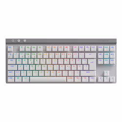 Logitech G 920-012551, Wired & Wireless, USB + RF Wireless + Bluetooth, Mechanical, QWERTY, RGB LED, White
