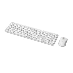 Logitech 920-012595 keyboard Mouse included Office RF Wireless + Bluetooth AZERTY French White