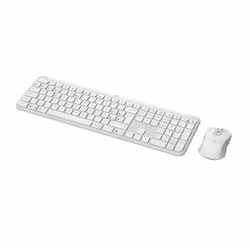 Logitech 920-012596, Wireless, RF Wireless + Bluetooth, Scissor key switch, QWERTY, White, Mouse included