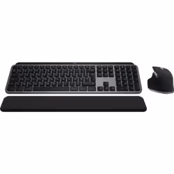 Logitech MX Keys S Combo for Mac keyboard Mouse included Home/Office RF Wireless + Bluetooth AZERTY French Aluminium, Black