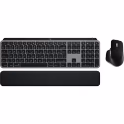 Logitech MX Keys S Combo for Mac, Wireless, RF Wireless + Bluetooth, Scissor key switch, QWERTY, LED, Aluminium, Black