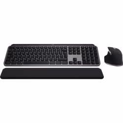 Logitech MX Keys S Combo for Mac keyboard Mouse included Home/Office RF Wireless + Bluetooth QWERTY US International Aluminium, Black