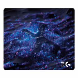 Logitech G 943-001335, Black, Blue, Image, Rubber, Non-slip base, Gaming mouse pad