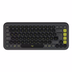 Logitech 920-013059, Mini, Wireless, Bluetooth, Scissor key switch, QWERTZ, Graphite, Green