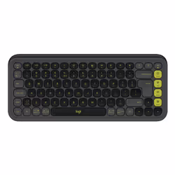 Logitech 920-013071, Mini, Wireless, Bluetooth, Scissor key switch, QWERTY, Graphite, Green
