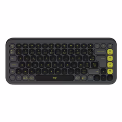 Logitech 920-013062, Mini, Wireless, Bluetooth, Scissor key switch, AZERTY, Graphite, Green