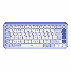 Logitech 920-013074, Mini, Wireless, Bluetooth, Scissor key switch, QWERTY, Lilac, White
