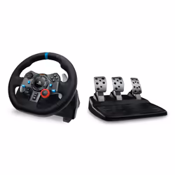 Logitech G 991-000539 Gaming Controller Aluminium, Black USB Steering wheel + pedals + headset PC, PlayStation 4, PlayStation 5, Playstation 3