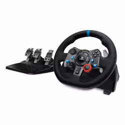 Logitech G 991-000539 Gaming Controller Aluminium, Black USB Steering wheel + pedals + headset PC, PlayStation 4, PlayStation 5, Playstation 3