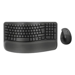 Logitech Wave Keys and Lift Combo keyboard Mouse included Universal Bluetooth QWERTZ German Graphite